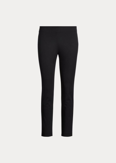 Pantalones Ralph Lauren Mujer Negros - Stretch Twill Skinny - IFETA3146